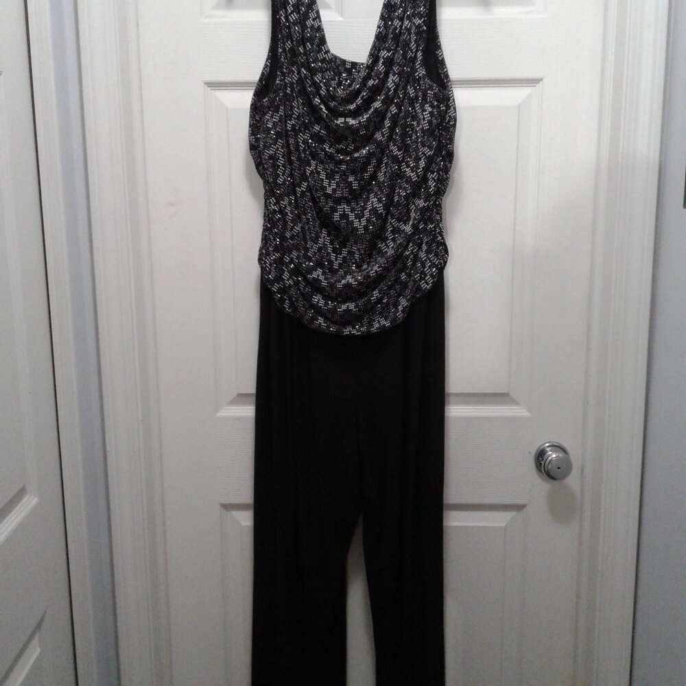 RM Richards Woman Black w/ Silver Jumpsuit  22W